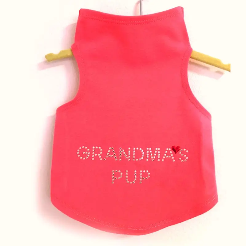 Daisy & Lucy Grandma's Pup Dog Tank - Red