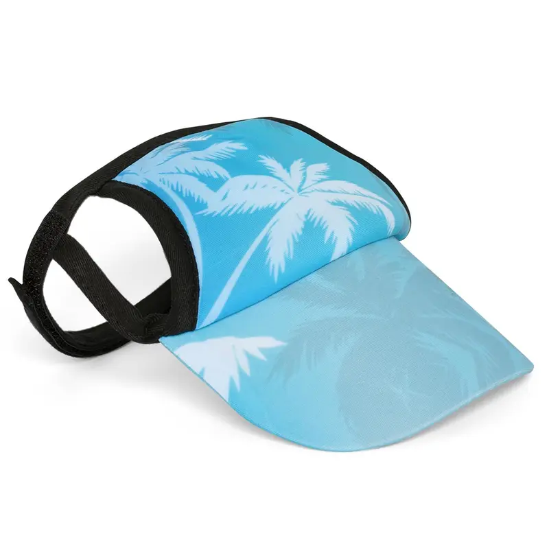 Playa Pup Palm Tree Blue Dog Visor