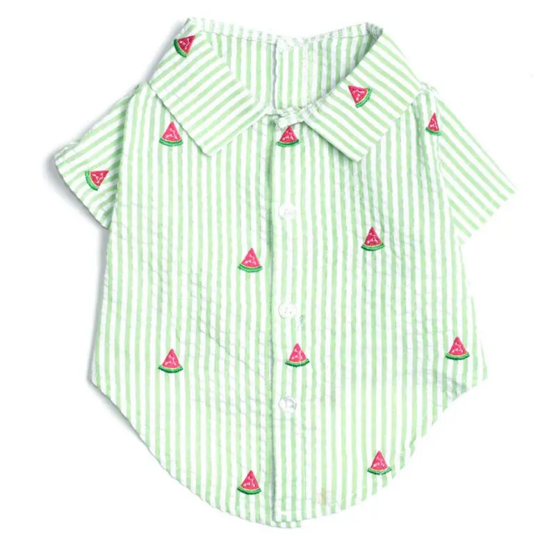 Worthy Dog Green Stripe Watermelon Dog Shirt