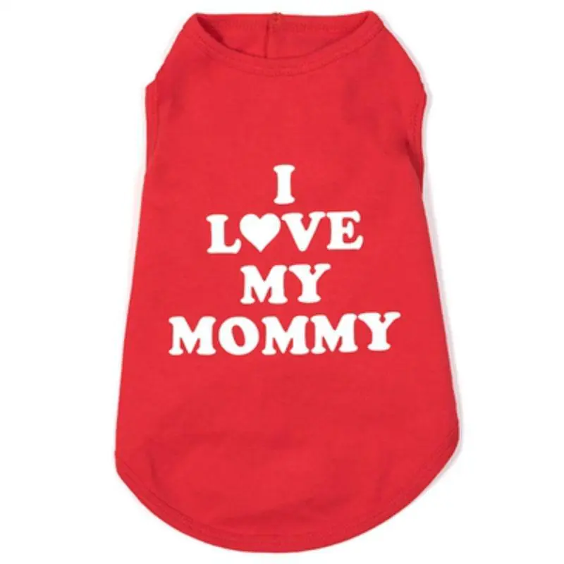 Worthy Dog I Love My Mommy Dog T-Shirt - Red
