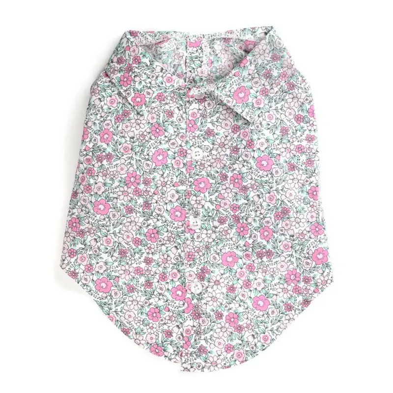 Worthy Dog Pink Floral Dog Shirt
