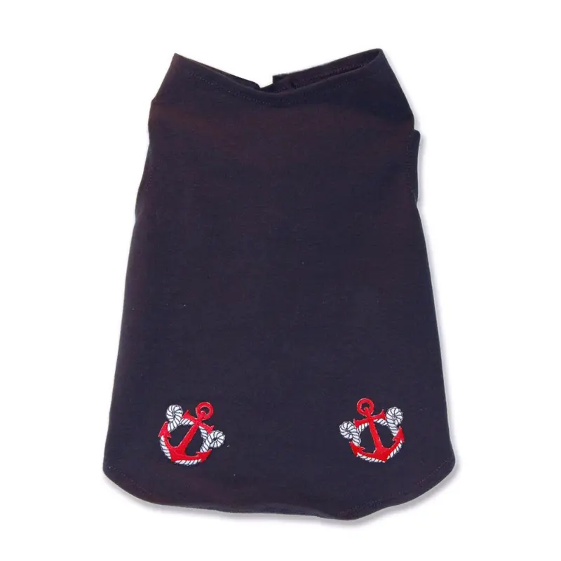 Daisy & Lucy Anchors Away Dog Tank - Navy