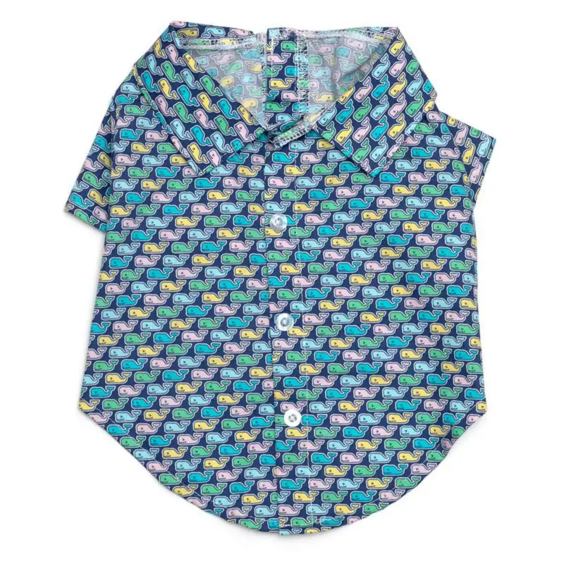 Worthy Dog Multi-Whales Dog Shirt