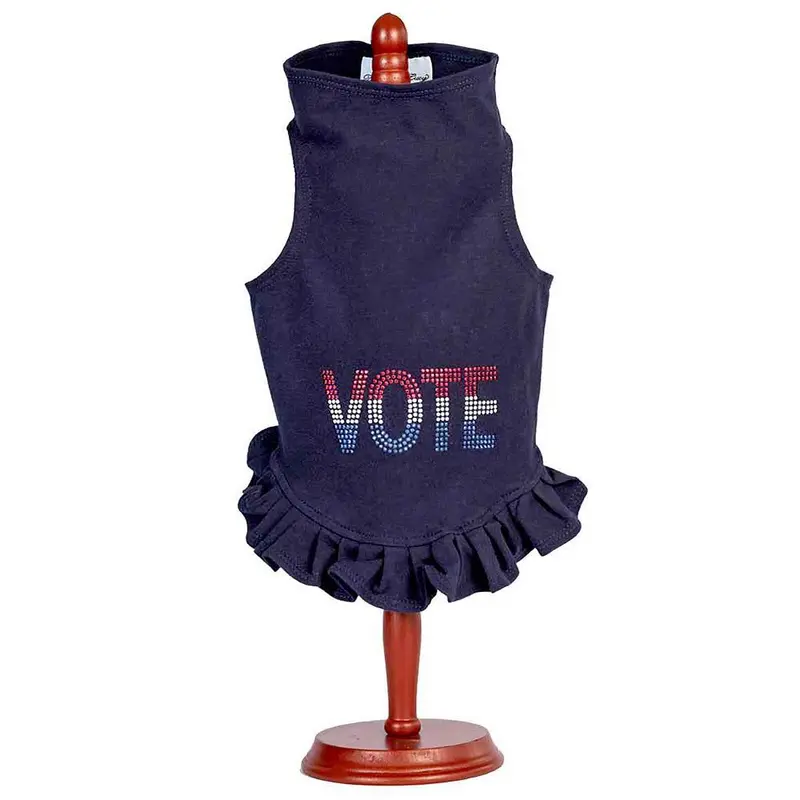 Daisy & Lucy Vote Dog Dress - Navy