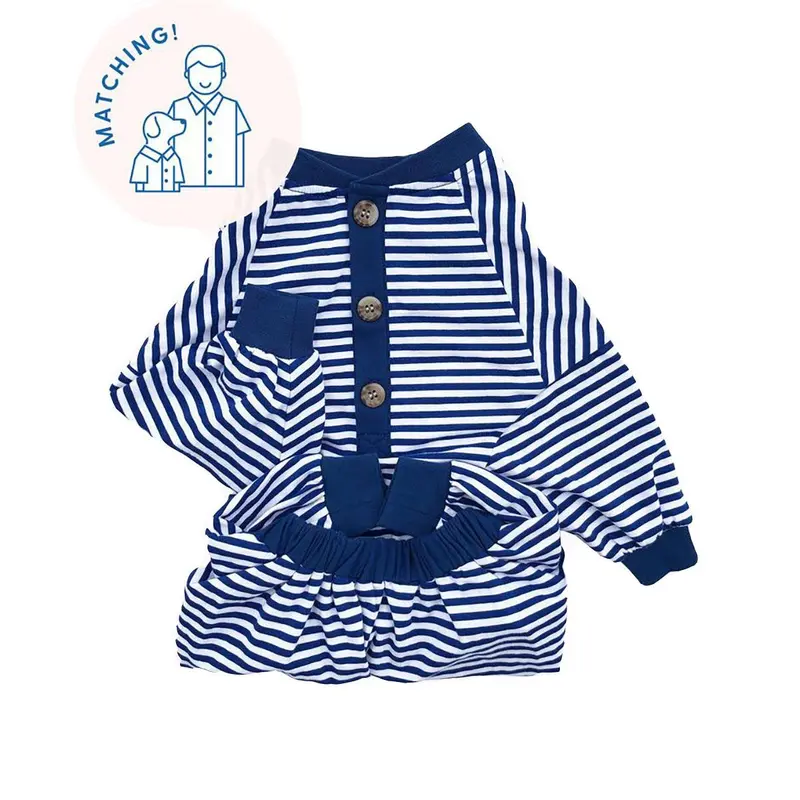 Dog Threads Classic Fam Stripe Dog Pajamas