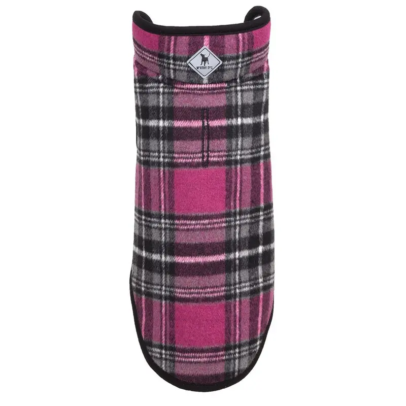 Worthy Dog Alpine Sherpa Dog Jacket - Pink/Black Plaid