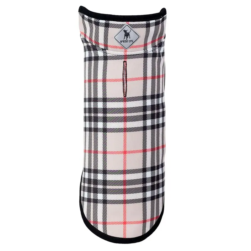 Worthy Dog Softshell Dog Jacket - Tan Plaid