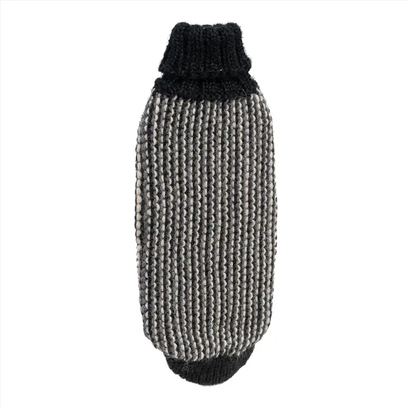 Alqo Wasi Popcorn Alpaca Dog Sweater - Black