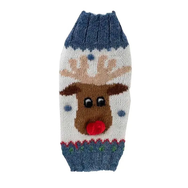 Alqo Wasi Rudolph Sleeveless Dog Sweater - Blue