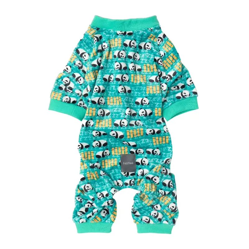 FuzzYard Snoozy Panda Teal Dog Pajamas
