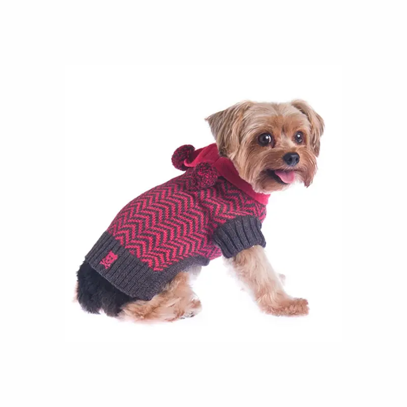 RuffLuv NYC Varsity Girl Dog Sweater with Scarf
