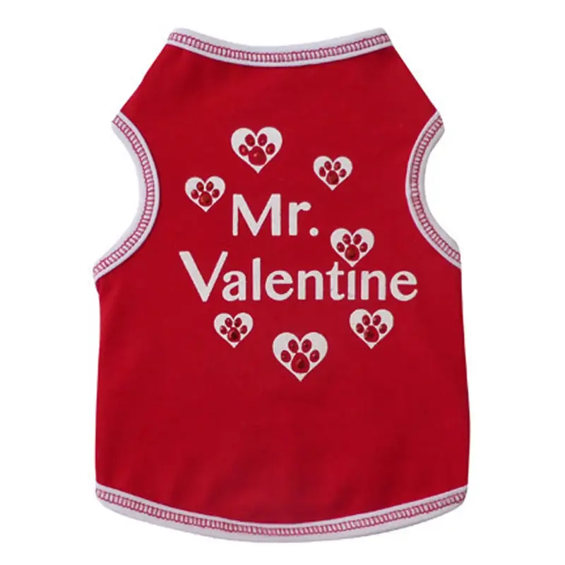I See Spot Mr. Valentine Dog Tank - Red