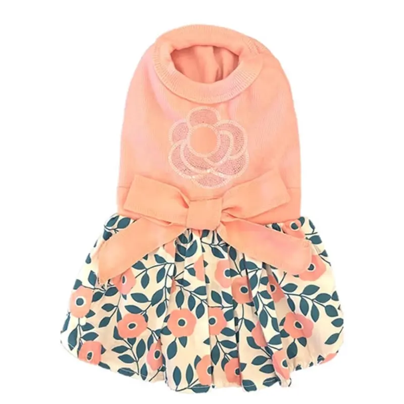 Parisian Pet Cherry Blossoms Dog Dress - Pink