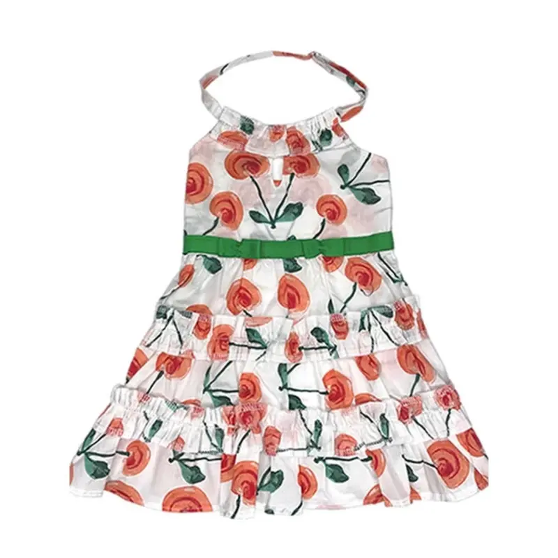 Parisian Pet Red Poppies Boho Dog Dress