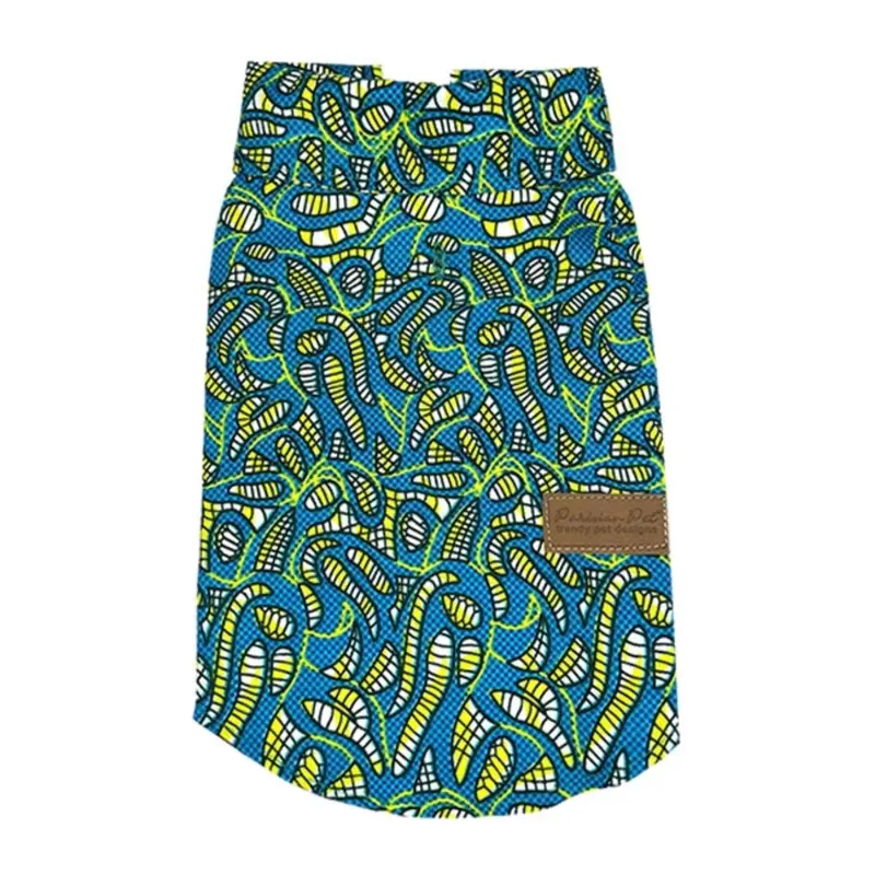 Parisian Pet Tribal Camp Dog Shirt - Blue