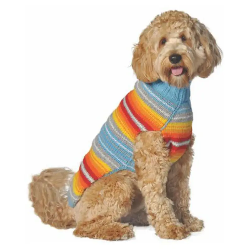 Chilly Dog Handmade Turq Serape Dog Sweater