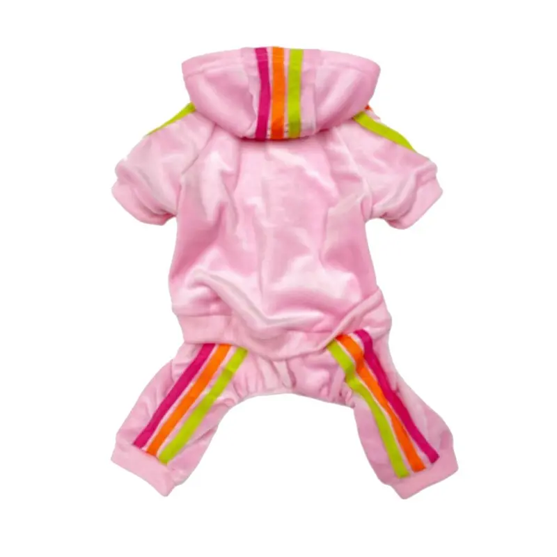 fabdog Velour Jogger Dog Jumpsuit - Pink