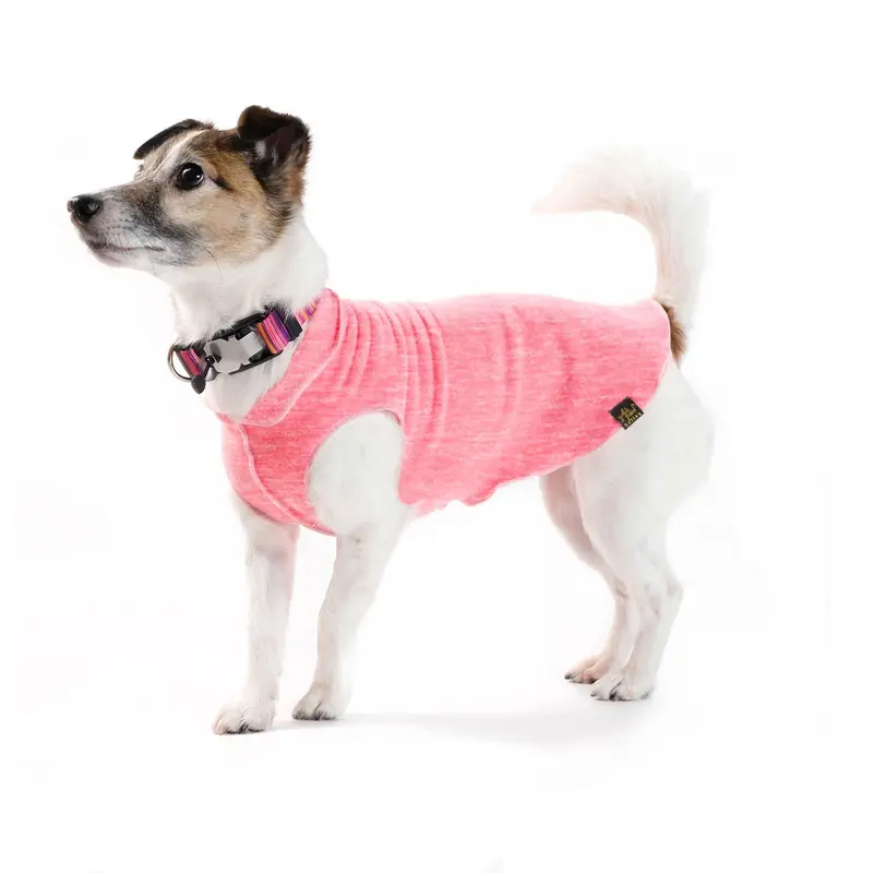 Gold Paw Sun Shield Dog Shirt - Coral