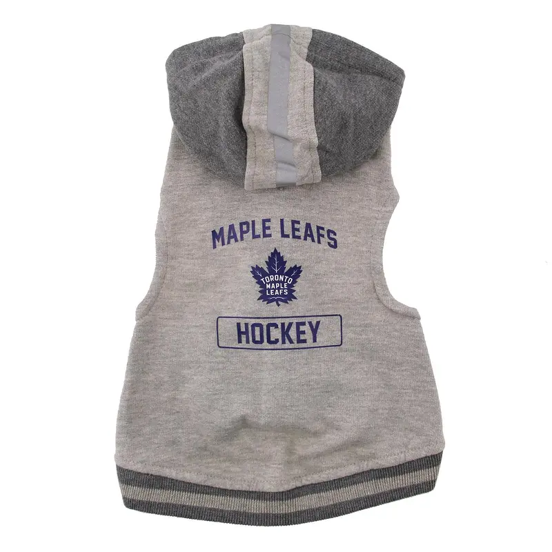 Toronto Maple Leafs Crewneck Dog Hoodie - Gray