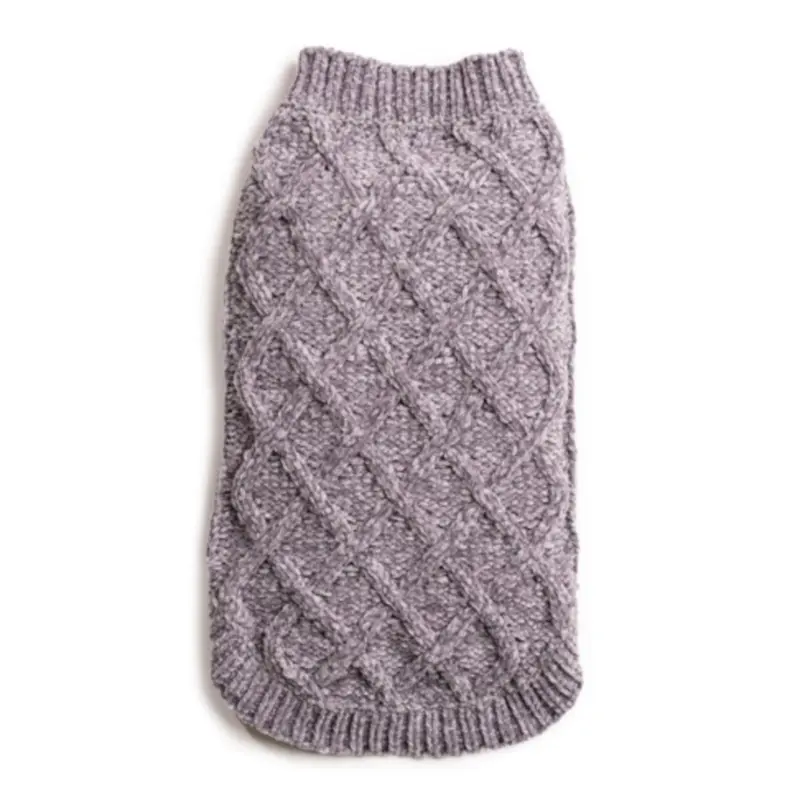 fabdog Chenille Mockneck Dog Sweater - Heather Gray