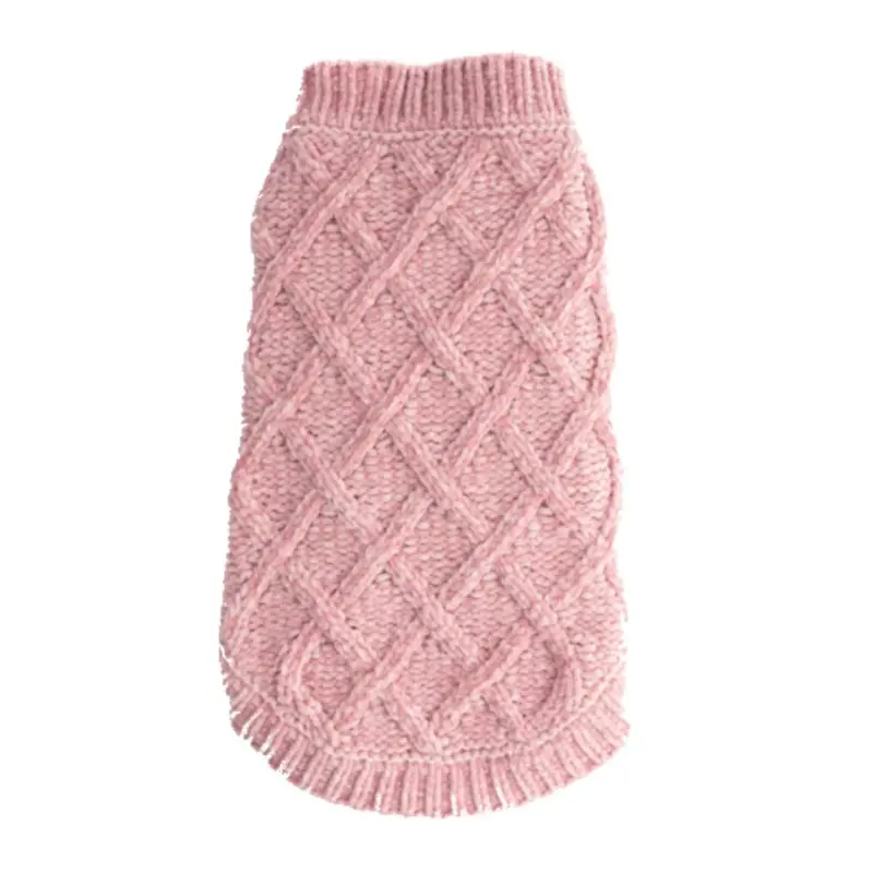 fabdog Chenille Mockneck Dog Sweater - Pink