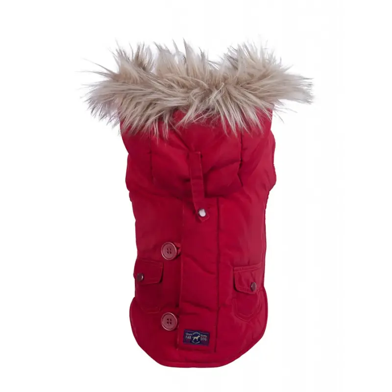 fabdog Snorkel Dog Jacket - Red