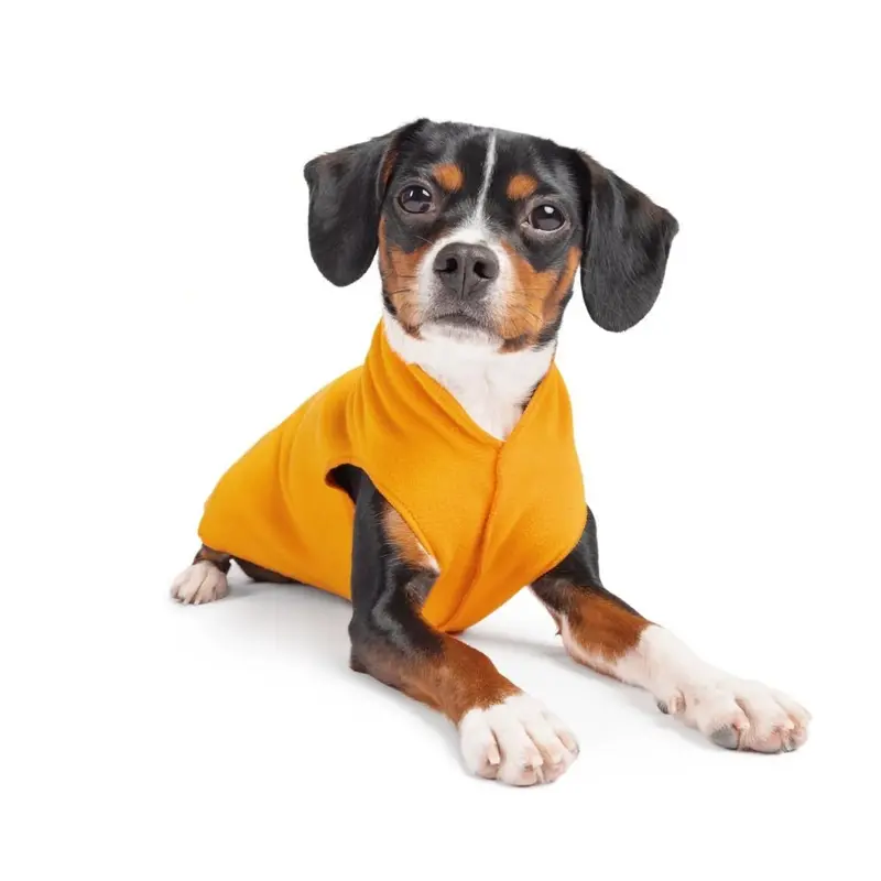 Gold Paw Fleece Dog Jacket - Cheddar