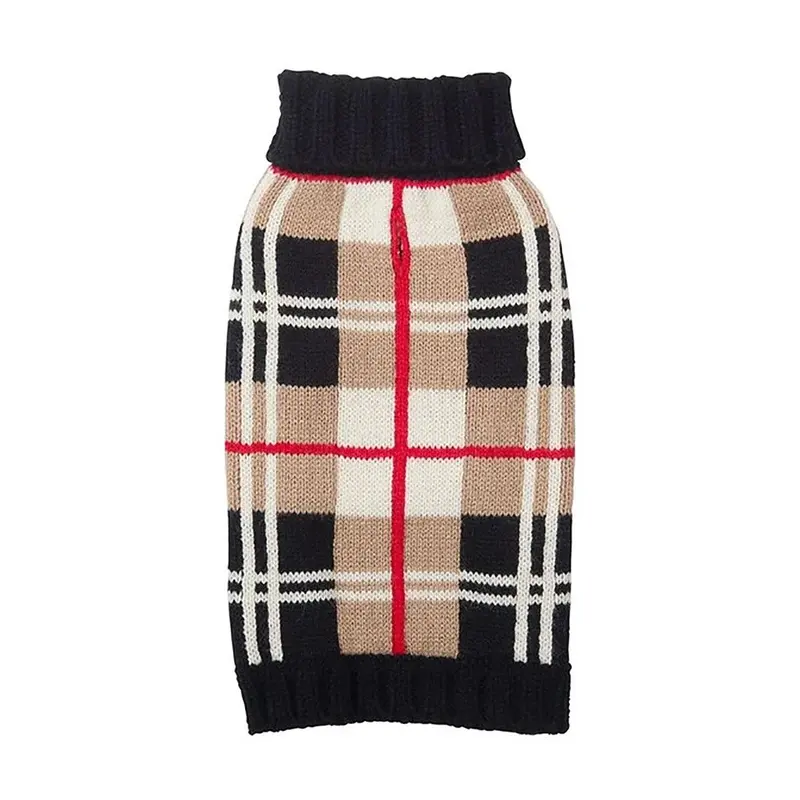 fabdog Plaid Dog Sweater - Tan