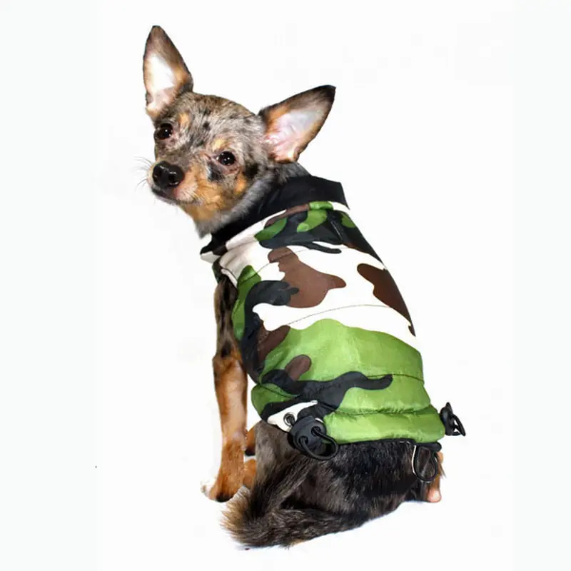Hip Doggie Reversible Camo Puffer Dog Vest