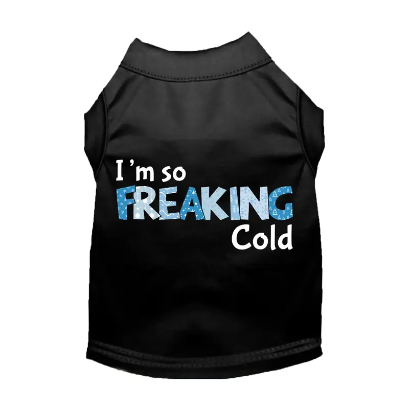Mirage Freaking Cold Cat & Dog Shirt - Black