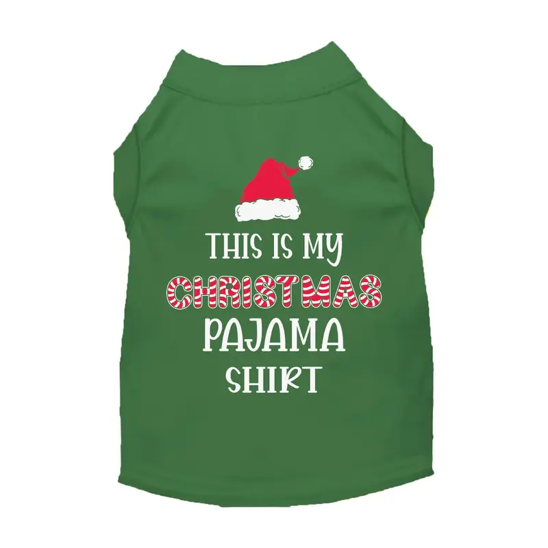 Mirage Holiday Christmas Pajama Cat & Dog Shirt - Green