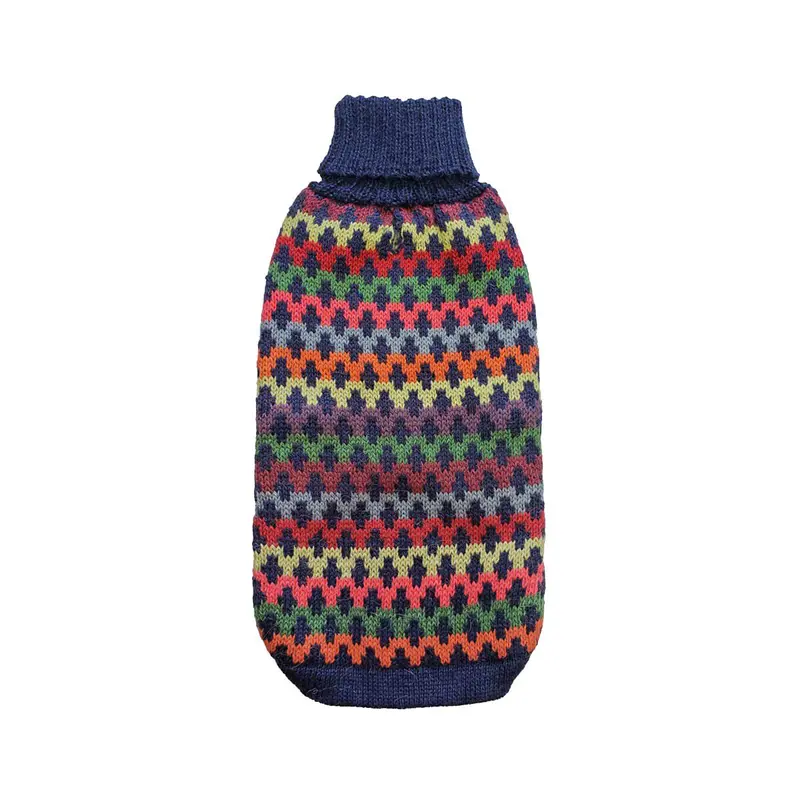 Alqo Wasi Crossroads Alpaca Dog Sweater - Blue