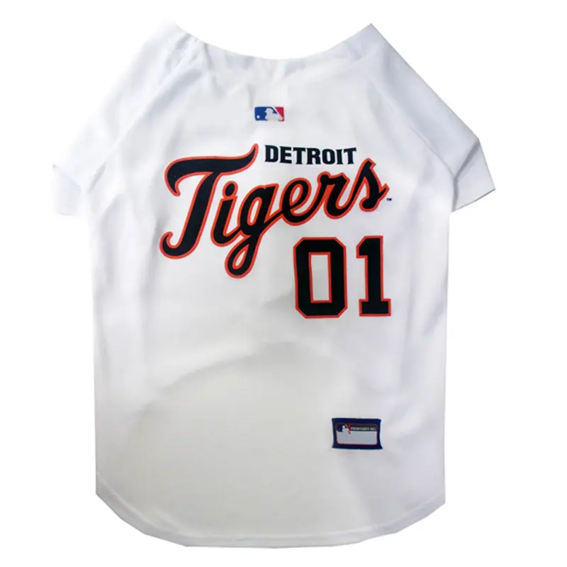 Detroit Tigers Officially Licensed Dog Jersey - White