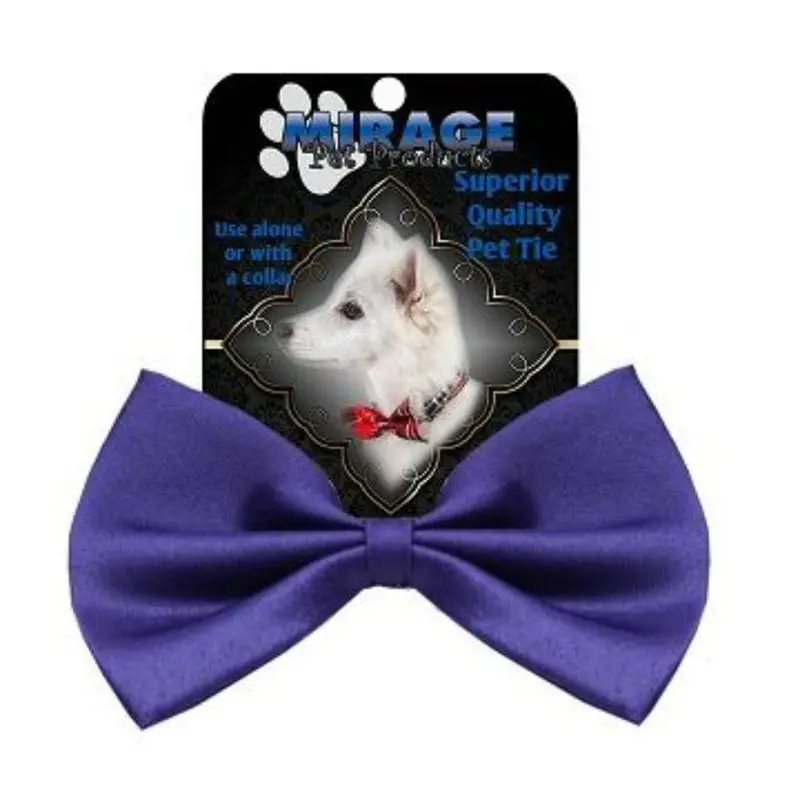 Plain Dog Bow Tie - Purple
