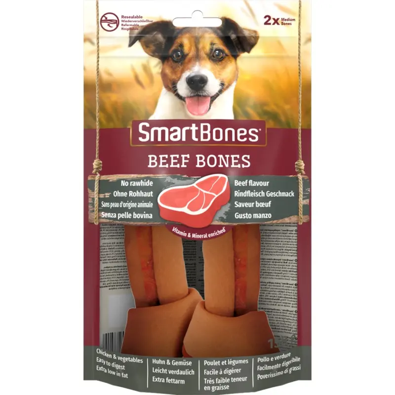 Smart Bones Beef Bones Medium (x2) , 158g