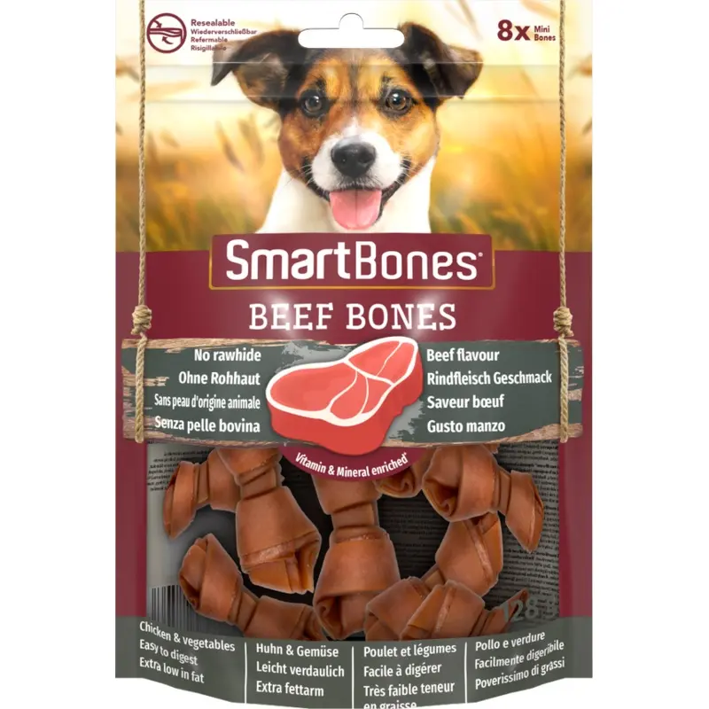 Smart Bones Beef Bones Mini (x8) , 128g