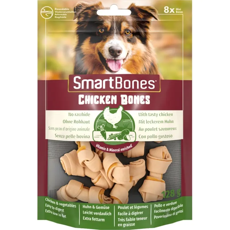 Smart Bones Chicken Bones Mini (x8) , 128g