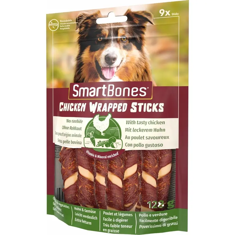 Smart Bones Chicken wrapped sticks Mini (x9) , 112g