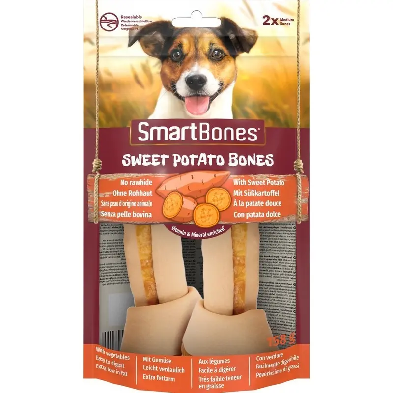 Smart Bones Sweet Potato Bones Medium (x2) , 158g