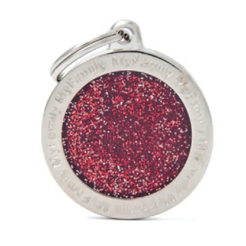 Red Big Glitter Circle