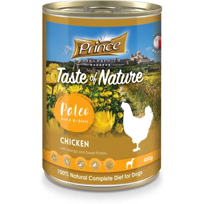 Prince Taste of Nature tin, Chicken & Mango with Sweet Potato 400g