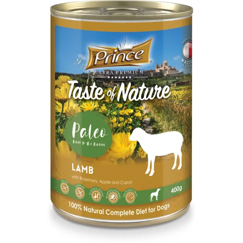 Prince Taste of Nature tin, Lamb, Rosemary, Apple & carrot 400g