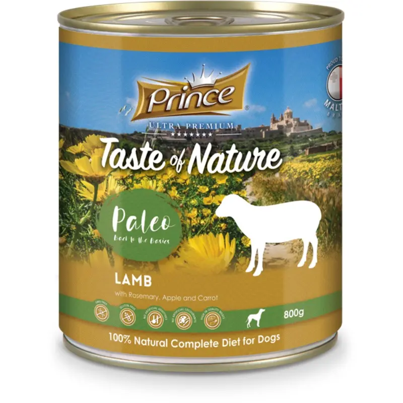 Prince Taste of Nature tin, Lamb, Rosemary, Apple & Carrot 800g
