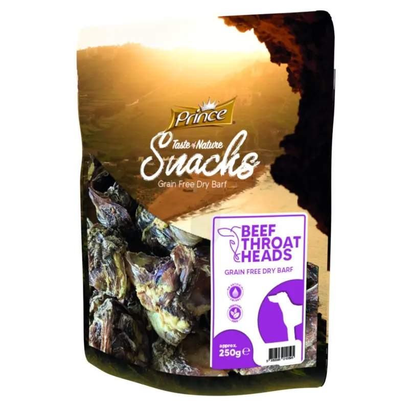 Prince Taste of Nature Snacks - Beef Throat Heads, 250g