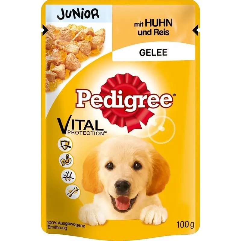 Pedigree Junior vital pouches, 100g