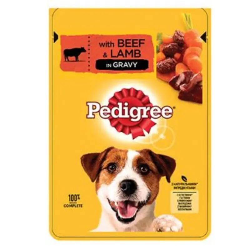 Pedigree vital pouches Beef and liver in gravy (singles), 100g