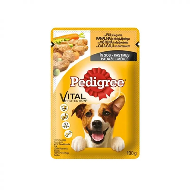Pedigree vital pouches chicken in gravy (singles), 100g