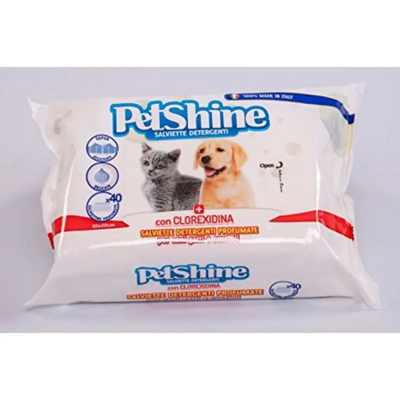 Petshine clorex wipes, 40pc