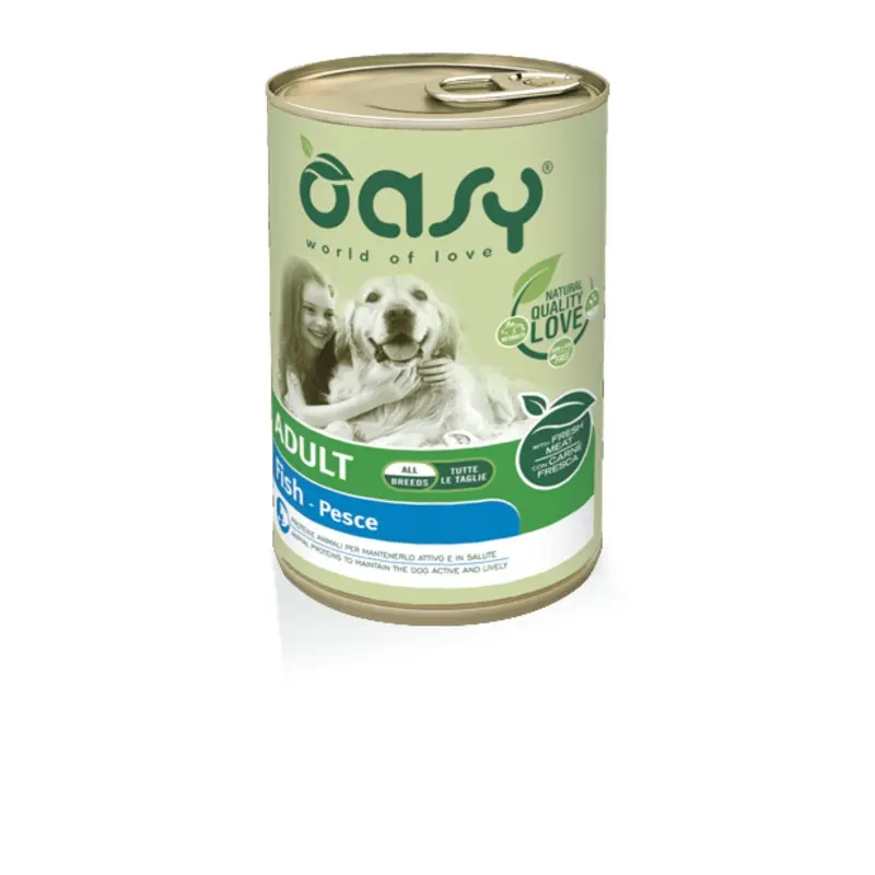 Oasy dog tin ADULT FISH, 400g
