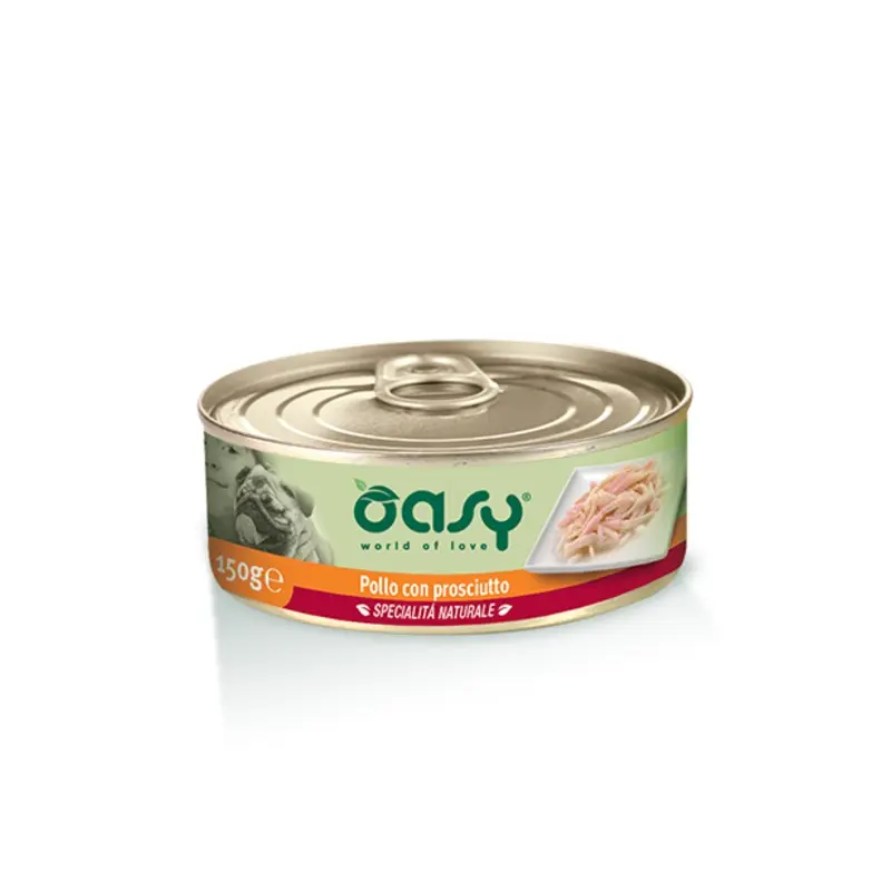 Oasy Dog Wet Food, Chicken with Ham